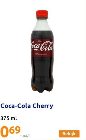 Action Coca-cola cherry 375ml aanbieding