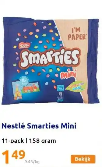 Action Nestlé smarties mini 11-pack aanbieding