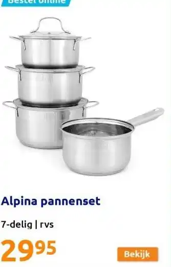 Action Alpina pannenset 7-delig aanbieding