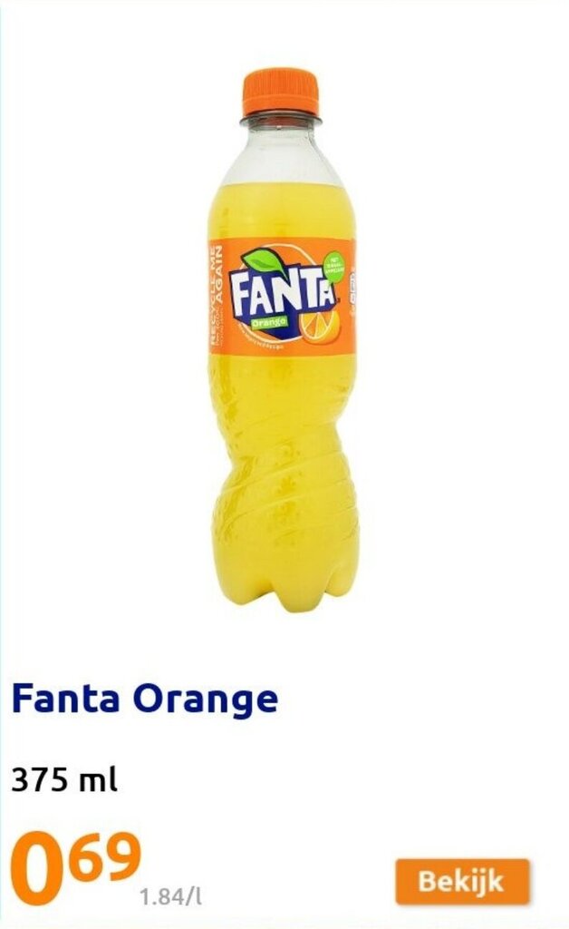 Fanta Orange 375ml aanbieding bij Action