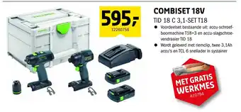 Isero Combiset 18V aanbieding