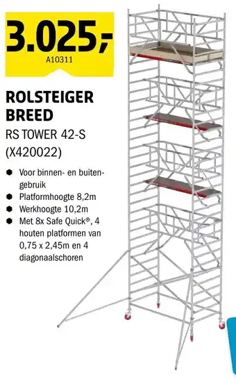 Isero Rolsteiger brees RS tower 42-S X420022 aanbieding