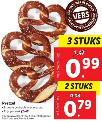 Lidl Pretzel 2 stuks aanbieding