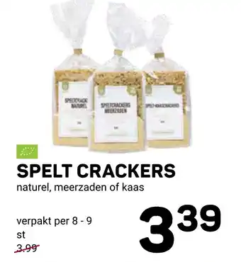 Ekoplaza Spelt crackers naturel, meerzaden of kaas aanbieding