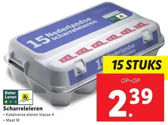 Lidl Scharreleieren 15 stuks aanbieding