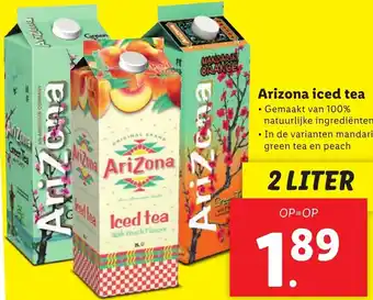 Lidl Arizona iced tea 2L aanbieding