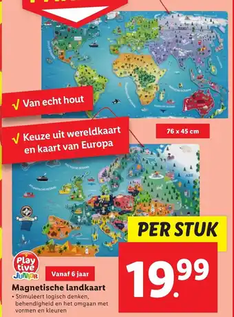 Lidl Magnetische landkaart aanbieding