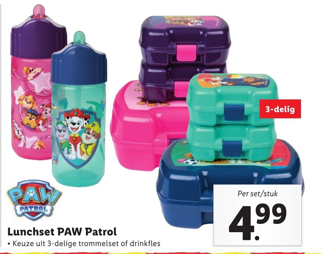 Lunchset PAW patrol aanbieding bij Lidl
