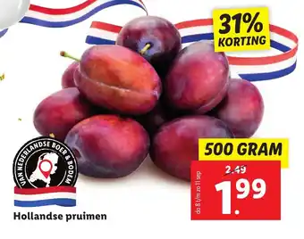 Lidl Hollandse pruimen 500g aanbieding