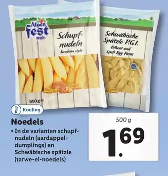 Lidl Noedels 500g aanbieding