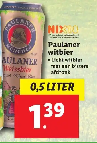 Lidl Paulaner witbier aanbieding