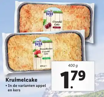 Lidl Kruimelcake 400g aanbieding