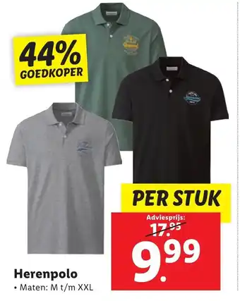 Lidl Herenpolo aanbieding