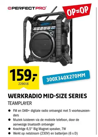 Isero Werkradio mid-size series teamplayer aanbieding