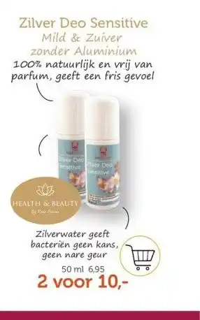 De Rode Pilaren Zilver deo sensitive aanbieding