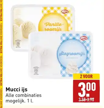 ALDI Mucci ijs 1 liter aanbieding