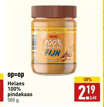 ALDI Helaes 100% pindakaas 500 g aanbieding