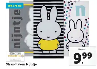 Lidl Strandlaken Nijntje aanbieding