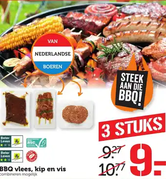 Coop Bbq vlees, kip en vis aanbieding