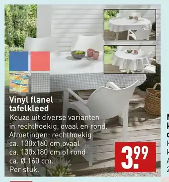 ALDI Vinyl flanel tafelkleed aanbieding