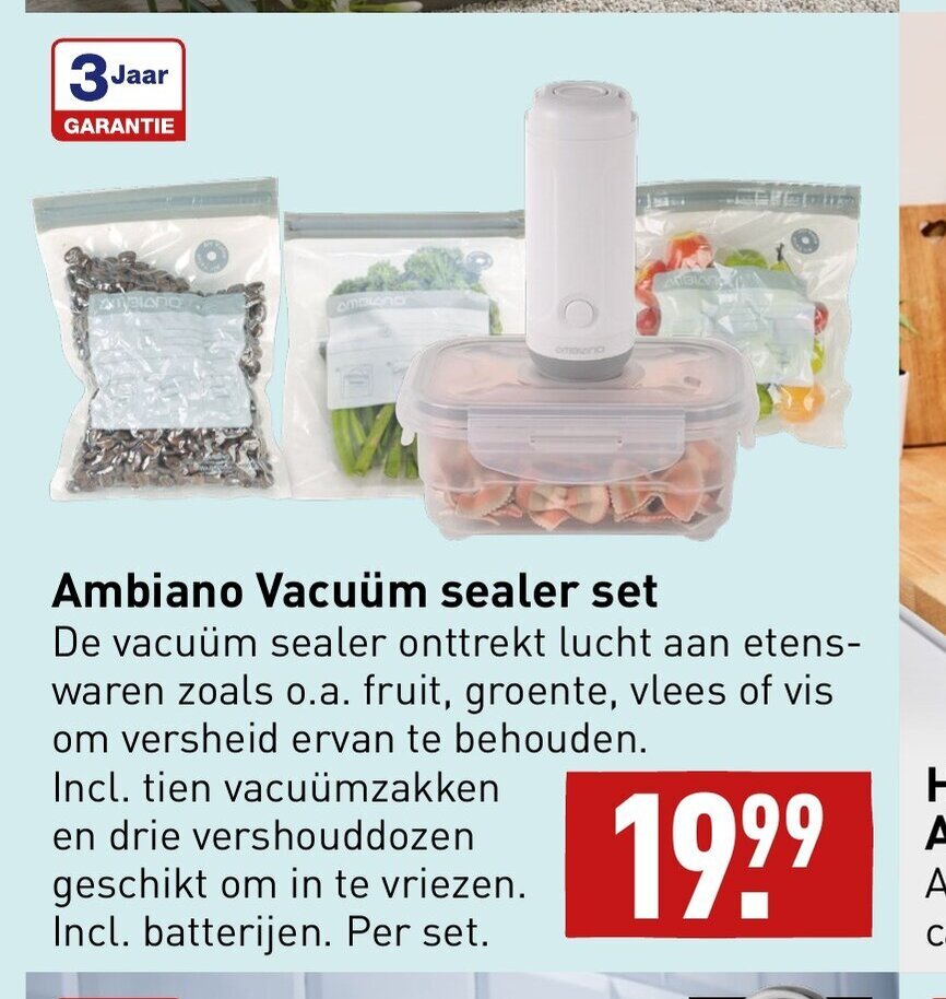Ambiano Vacuum sealer set aanbieding bij ALDI