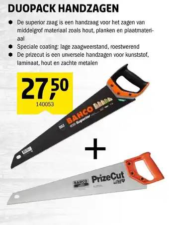 Isero Duopack handzagen aanbieding