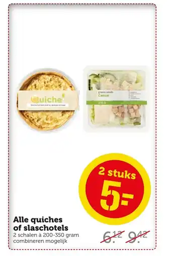 Coop Alle quiches of slaschotels 2 schalen a 200-350 gram aanbieding