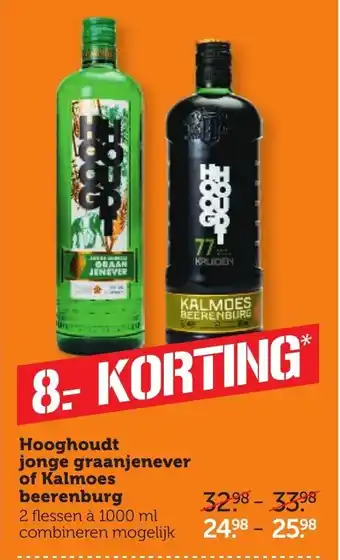 Coop Hooghoudt jonge graanjenever of kalmoes beerenburg 1000 ml aanbieding