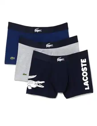 JD Sports Lacoste 3-pack croc logo trunks - heren aanbieding