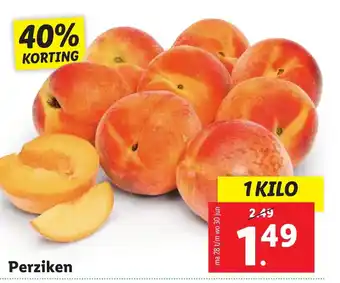 Lidl Perziken 1 kilo aanbieding