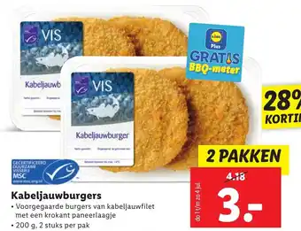 Lidl Kabeljauwburgers 200 g aanbieding