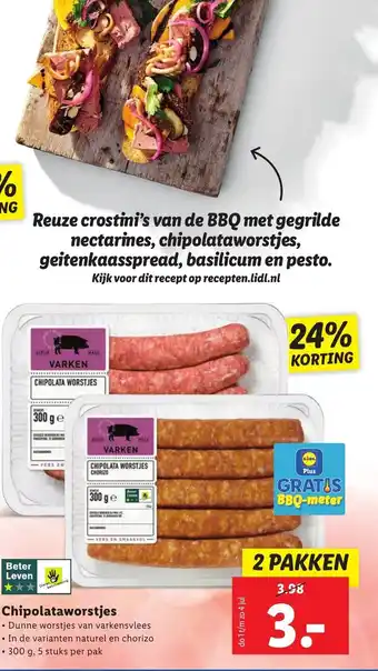 Lidl Chipolataworstjes 300 g aanbieding