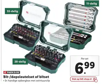 Lidl Bit-/dopsleutelset of bit aanbieding