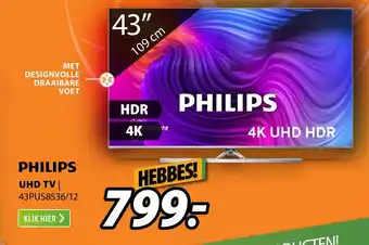 Expert Philips uhd tv 43pus8536/12 43" aanbieding