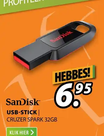 Expert Sandisk usb-stick cruzer spark 32gb aanbieding