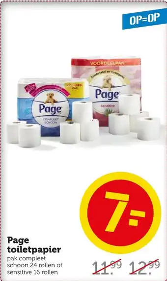 Coop Page toiletpapier aanbieding