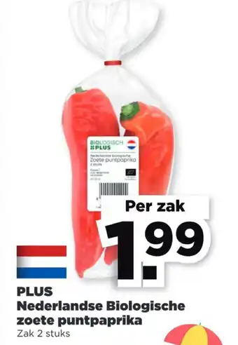 PLUS Nederlandse biologische zoete puntapaprika aanbieding