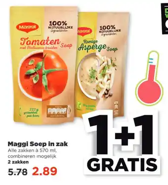 PLUS Maggi soep in zak 570 ml aanbieding