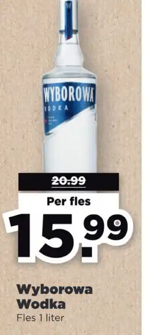 PLUS Wyborowa wodka 1 liter aanbieding