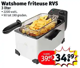 Kruidvat Watshome friteuse RVS 3L aanbieding