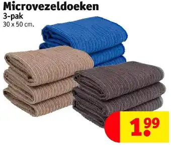 Kruidvat Microvezeldoeken 3-pak 30x50cm aanbieding