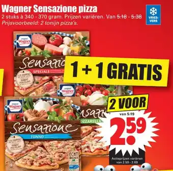 Dirk Wagner Sensazione pizza 2*340-370g aanbieding