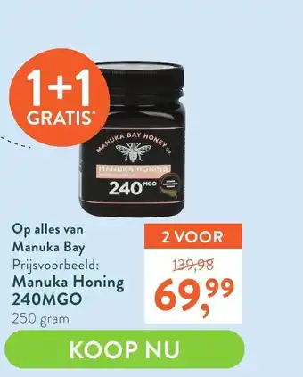 Holland & Barrett Manuka Honing 240MGO 250g aanbieding