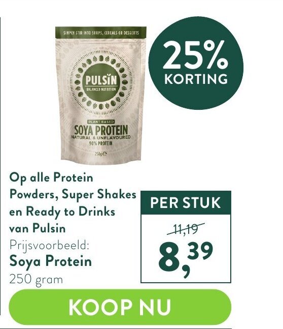 Soya Protein 250g aanbieding bij Holland & Barrett