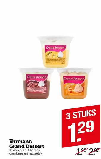 Coop Ehrmann grand dessert 190g aanbieding