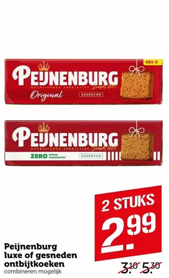 Coop Peijnenburg luxe of gesneden ontbijtkoeken aanbieding