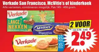 Dirk Verkade San Francisco, McVitie's of kinderkoek 2*145-400g aanbieding