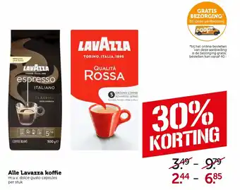 Coop Alle Lavazza koffie aanbieding