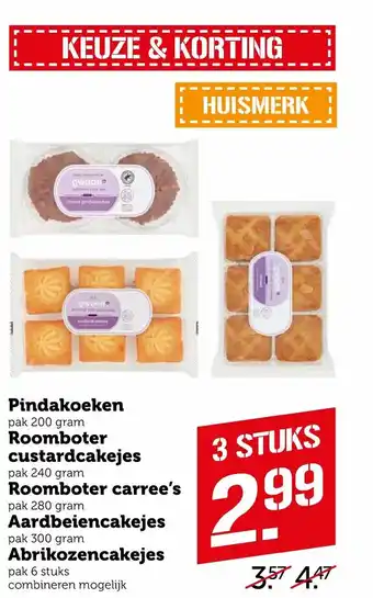 Coop Pindakoeken 200g aanbieding