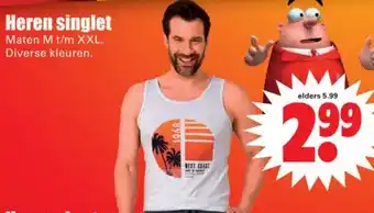 Dirk Heren singlet M-XXL aanbieding